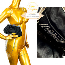 ROSEMARY mit Swarovski-ELEMENTS CLUTCH by Wolford OS Crystal Schwarz Abend Tasch