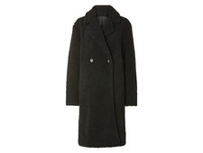 esmara® Damen Mantel aus Lammfellimitat (schwarz, XS(32/34)) - B-Ware neuwertig