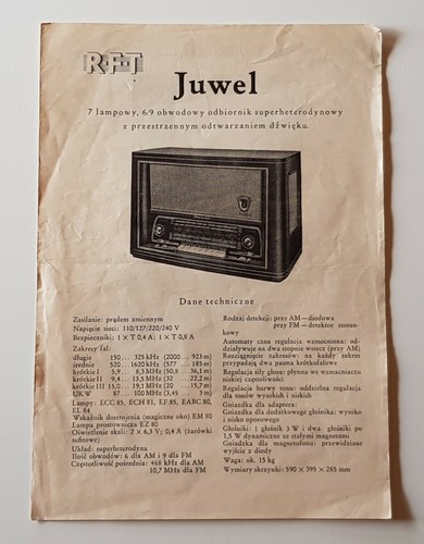 Altes prospekt 1956 rft juwel - 1956,