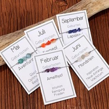 Geburtsstein  Armband geflochten, mit Spruch, Geschenk, Damen, Mädchen, Neu