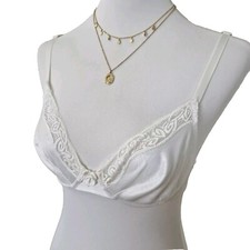 Spitzen BH 75 B Weiß Ungefüttert Retro Spitzenbh Vintage Sexy Klassisch