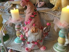 Wichtel Gnom Figur rosa Lolli