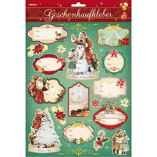 Geschenkaufkleber nostalgie - geschenkaufkleber,