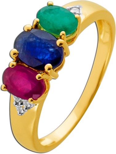 Smaragd ring gold 333 - ring,