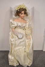 Vintage Vanity Fair handbemalte Porzellan Braut Puppe 54 cm verpackt Sammlerstück