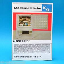 Tiefkühlschrank H 55 TK Monsator DDR 1970 | Prospekt Werbung DEWAG K9 G
