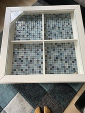Ikea LIATORP Couchtisch, Weiß/Glas - Günstig Abzugeben - 93x93 cm - Mosaik