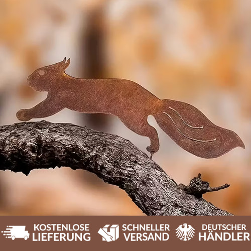 Rostiges eichhörnchen deko - rostiges,