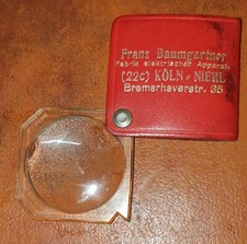 Vintage Einschlaglupe mit Etui