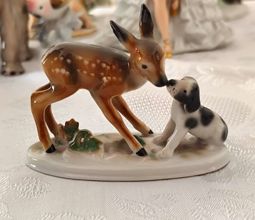 Cus porzellanfigur reh mit - cus,