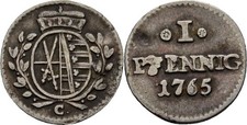 Sachsen Dresden Pfennig 1765