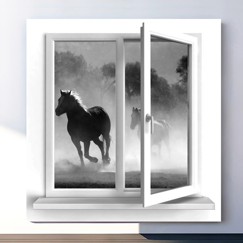 Leinwand bild pferde - bild,