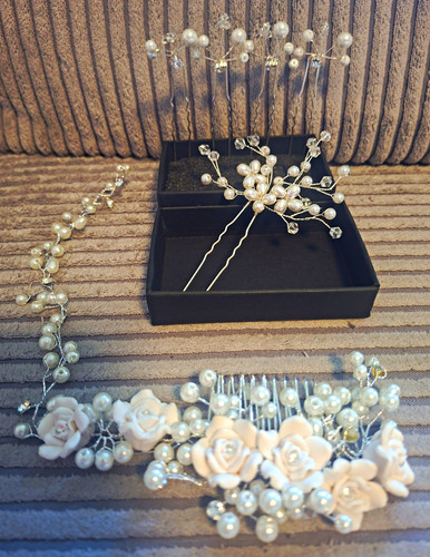 Braut haarschmuck set - braut, haarschmuck-set