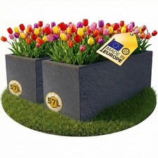 2x Pflanzkübel rechteckig