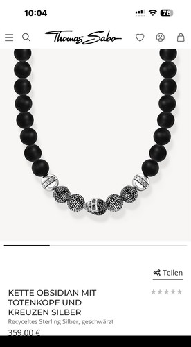 Thomas sabo halskette obsidian - thomas,