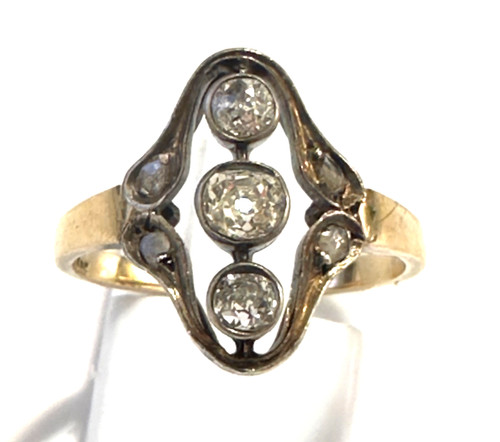 Antiker jugendstil diamantring - antiker,