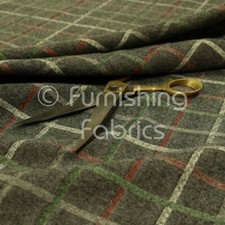 Braun grün rot Tartan