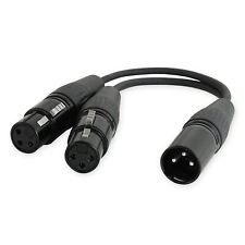 keepdrum YC020 Y-Adapterkabel XLR-Splitter 2x Buchse - 1x Stecker