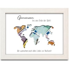 Hochzeitsgeschenk Weltkarte