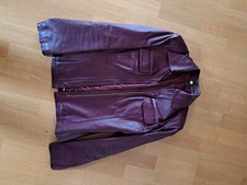 Da-Lederjacke, weinrot  Gr.34-36,  sehr guter Zustand