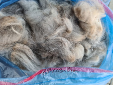 650 gr. Alpakawolle, A-Wolle, grau(25), Rohwolle, Bastelwolle, Füllwolle,