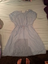 kleid 146/152 mädchen sommer Jeansfarbe leichter Stoff Yigga nicht getragen nur 