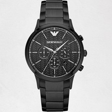 Schwarz Herren Armbanduhr