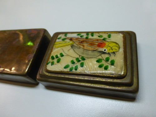 Antike messing pillendose 5cm - antike,