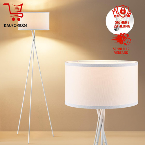 Stehlampe weiß 138cm tripod - weiß,
