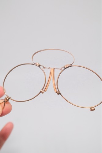 Antike runde nickel brille - runde,