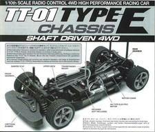 Tamiya 1:10 RC Car TT-01E Chassis Bausatz mit Felgen und Reifen
