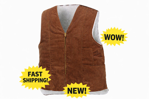 Cordweste braun odal 4xl - braun, s-4xl