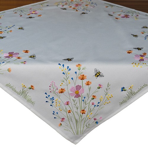 Tischdecke stickerei blumen - stickerei,, "blumen