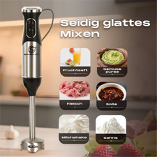 SUPERLEX Handmixer Stabmixer Pürierstab Edelstahl Mixstab Hand Blender 600 Watte