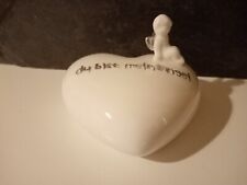 Figur Deko Trauer Grab Herz  mit Engel und Aufschrift "Du bist mein Engel"