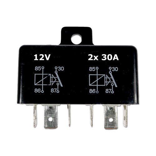 12v doppelrelais 2x30a kfz - 12v,