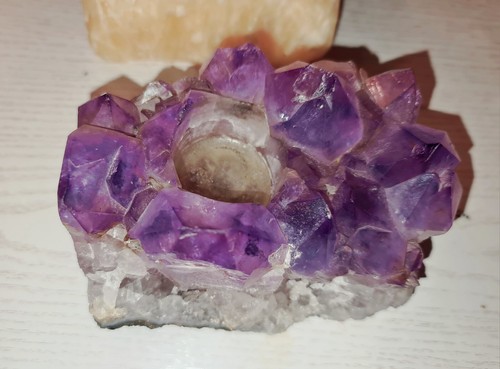 Teelichthalter amethyst - teelichthalter,