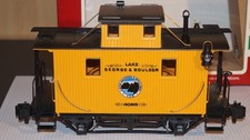 LGB 4065 L01, US Caboose, 2-achs., Metallachs., Beleucht., Stromabn. ,gebr., EVP