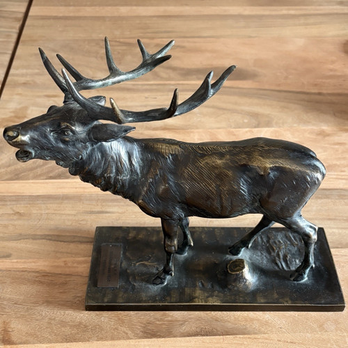 Metall hirsch skulptur statue - hirsch, skulptur/statue