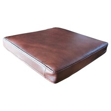 Braunes Sitzkissen Lederkissen