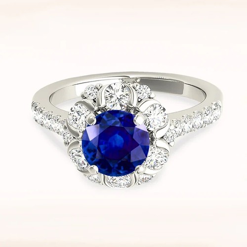 18k weißgold halo damen - weißgold,