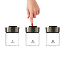 Vakuum Vorratsdosen Glas 3er Set 700ml Vorratsgläser Vakuumdeckel luftdicht