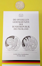 10 DM Silber 1987 J, 750 Jahre