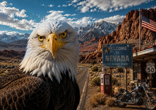 Nevada route poster - a4,