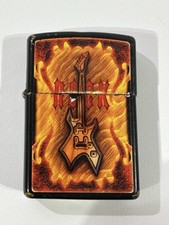 Zippo Rock Guitar 2.001.928 Sturmfeuerzeug Gezündet mit Rock Gitarre HL11