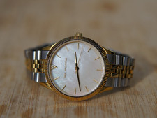 Paul Valentine Iconia Gold Silber Armbanduhr, Perlmutt-Zifferblatt