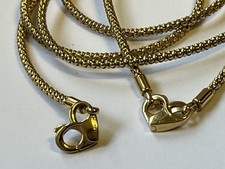 PANDORA Ketten Set Gold Ca 45 Cm 2x Nieten-Halskette Herzverschluss