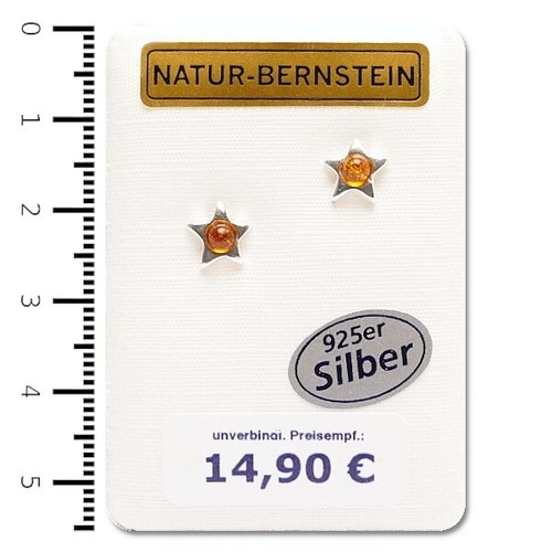 Natur bernstein ohrringe - natur,