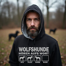 SALE Wolfshund hört aufs Wort Sweatshirt Hoody Sprüche Unisex Hoodie Wolf XL