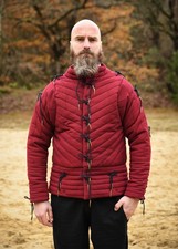 Rüstwams mit Nesteln weinrot